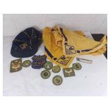 Cub Scout Memorabilia Lot with Patches and Accesso