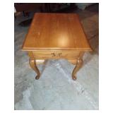 Wooden Side Table with Single Drawer