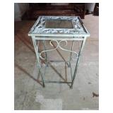 Wrought Iron Plant Stand with Glass Top