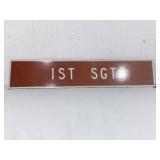 US Army 1st Sergeant Rank Sign