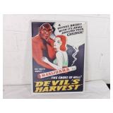 Metal Advertising Sign ï¿½Devilï¿½s Harvestï¿½