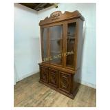 Wooden China Cabinet With Glass Doors