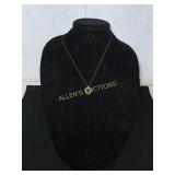 10K Gold Pendant With Diamonds and Sapphire