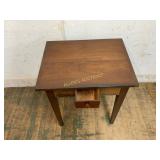 Wood Side Table with Single Drawer