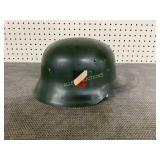 German-Style Military Helmet with Insignias
