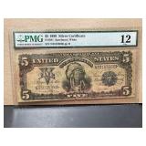 1899 $5 Silver Certificate PMG Graded 12 Fine