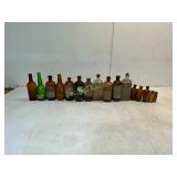 16 Vintage Apothecary Bottles