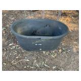 Oval Black Plastic Livestock Trough