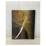 Canvas Print of Elephant Profile Signed by Artist