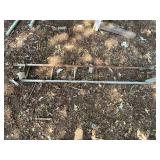 Metal Ladder Frame with Rusted Finish