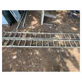 Two Werner Aluminum Extension Ladder Sections