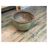 Large Cast Iron Cauldron with Handle Loops