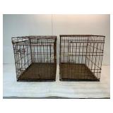 2 Metal Wire Animal Crates