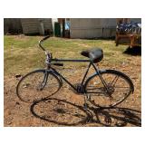 Blue Steel Frame Road Bicycle with Fenders