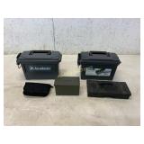 5 Empty Ammo Storage Cases