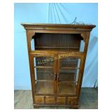 Wooden Display Cabinet with Glass Doors