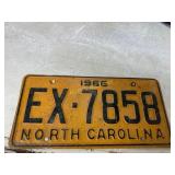 1966 North Carolina License Plate