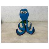 Painted Metal Octopus Sculpture
