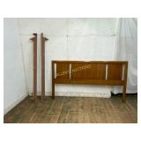 Wooden King Headboard with Rails