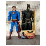 Superman and Batman Figures, Large Scale