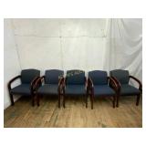 5 Upholstered Wood Office Chairs