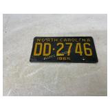 1965 North Carolina License Plate