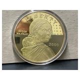 2000 Sacagawea 4 oz .999 Fine Silver Round