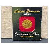 1776-1976 Bicentennial Gold Commemorative Medal