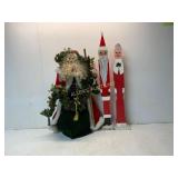 Seasonal Decor Including Santa Figures