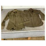Rare WWII Era Gabardine Officers Shirts