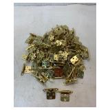 100 Brass-Plated Hinges, 3-Inch