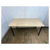 Rectangular Wood Table with Metal Legs