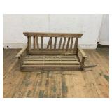 Wooden Slat Back Porch Swing with Chains