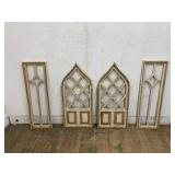 4 Wooden Window Frame Decor Pieces