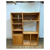 Wood Entertainment Center with Shelving