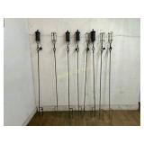 8 Metal Torch Holders