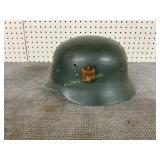 German-Style Steel Helmet with Decals