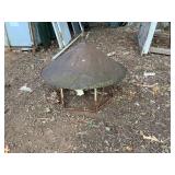 Rustic Metal Garden Decor with Floral Detail