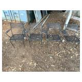 Black Metal Outdoor Patio Chair