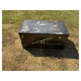Black Metal Storage Chest With Lock