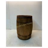 Wooden Barrel with Metal Hoops