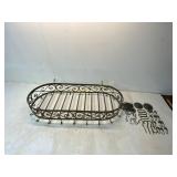 Wrought Iron Hanging Pot Rack with Accessories