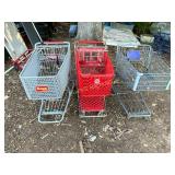 Three Retail Shopping Carts