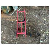 Red Metal Hand Truck and Rusted Dolly