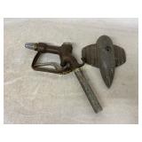Vintage Grease Gun and Cast Iron Component