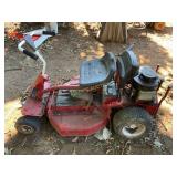 Vintage Red Riding Lawn Mower with 8 HP Engine