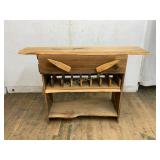 Rustic Reclaimed Wood Console Table with Drawer