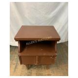 Brown Painted Wooden Side Table