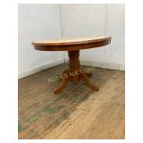 Round Pedestal Dining Table with Tiled Surface