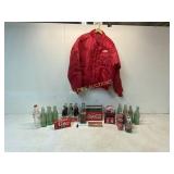 Coca-Cola Jacket and Collectible Bottles